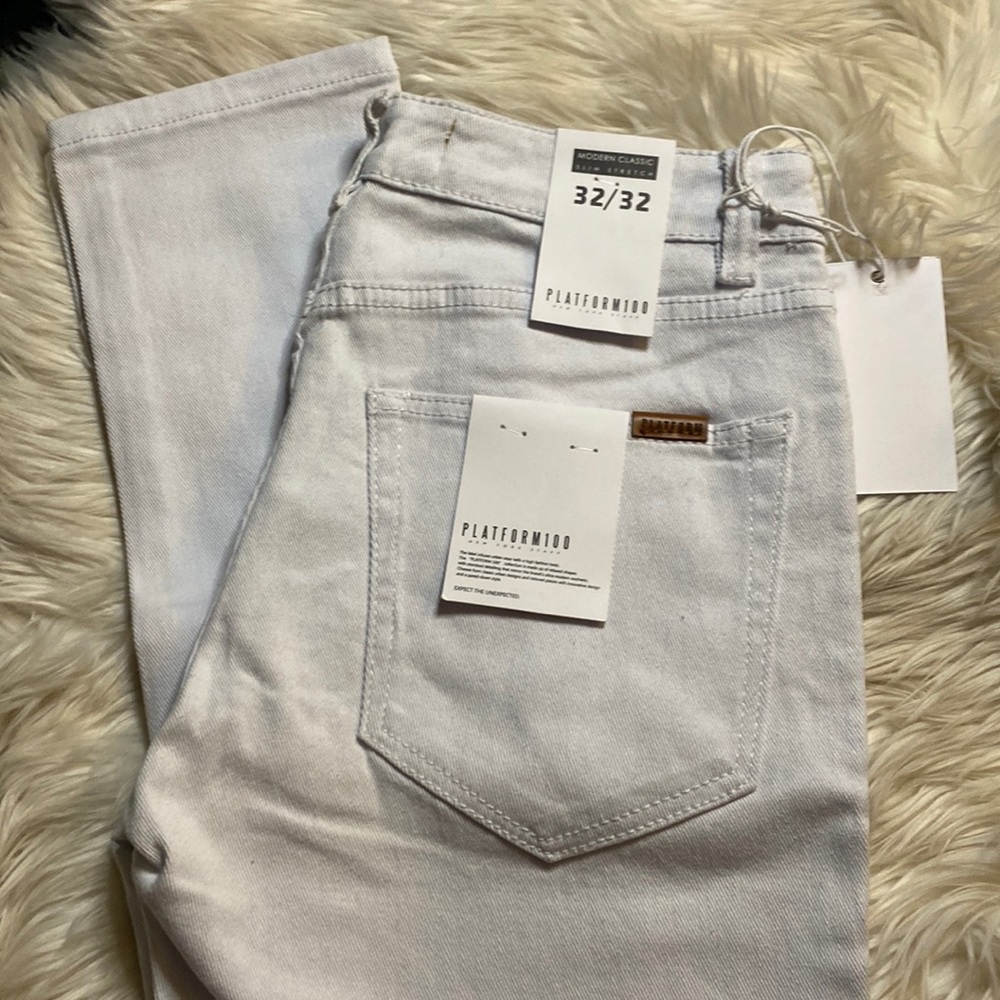 Platform White Jeans